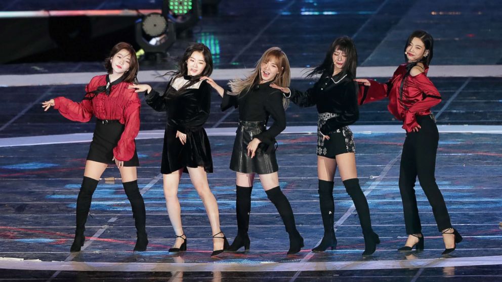 PHOTO: Members of girl group Red Velvet perform on stage during the G-100 Dream Concert, Nov. 4, 2017, in Pyeongchang-gun, South Korea.