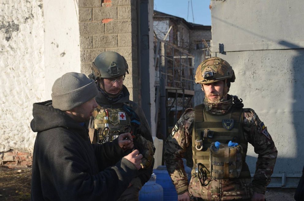 PHOTO: Estonian medic Erko Laidinen captured footage of a blast that killed U.S. medic Pete Reed on Feb. 2. in the city of Bakhmut, Ukraine. 