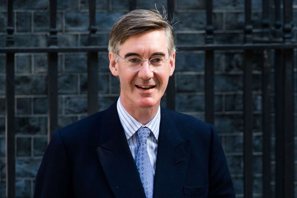 PHOTO: Lord President of the Council and Leader of the House of Commons Jacob Rees-Mogg leaves 10 Downing Street after Boris Johnson's first cabinet meeting as Prime Minister on 25 July, 2019 in London, England.