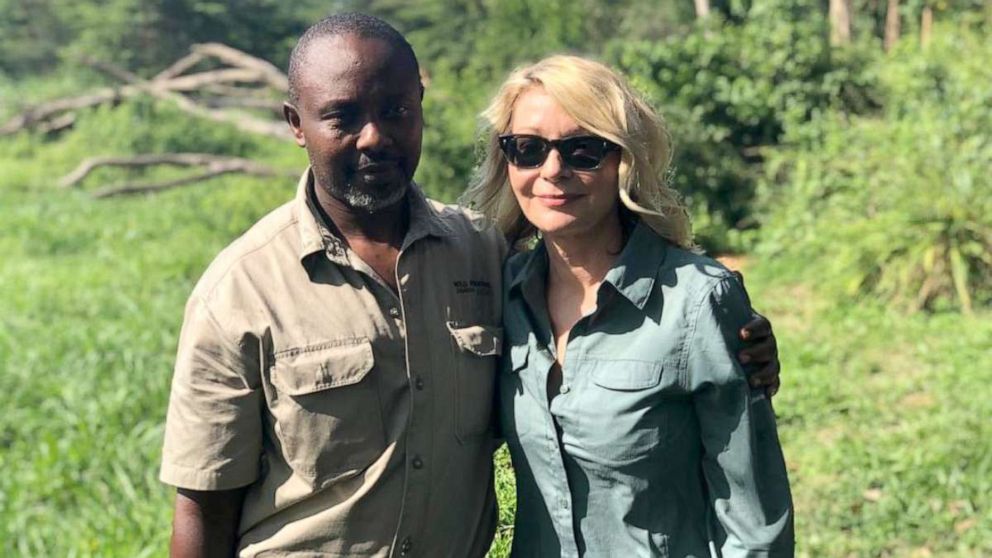 PHOTO: Jean-Paul Mirenge Remezo and Kimberly Sue Endicott at the Queen Elizabeth National Park in Uganda on April 8, 2019.