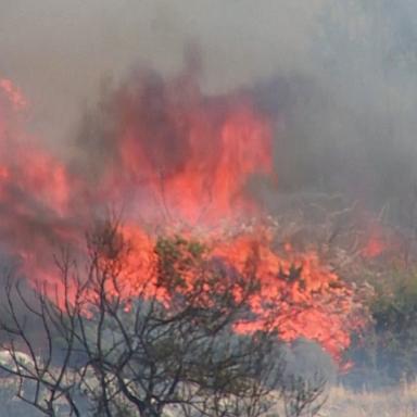 Two firefighters were injured while battling the fire near Athens.