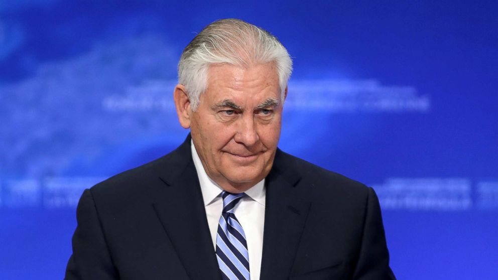 Secretary of State Rex Tillerson arrives at the Foreign Ministers' meeting on security and stability on the Korean Peninsula in Vancouver, Canada, Jan. 16, 2018.