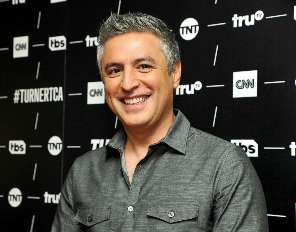 PHOTO: Reza Aslan poses in the green room during the TCA Turner Winter press tour at the Langham Resort, Jan. 14, 2017, in Pasadena, Calif.