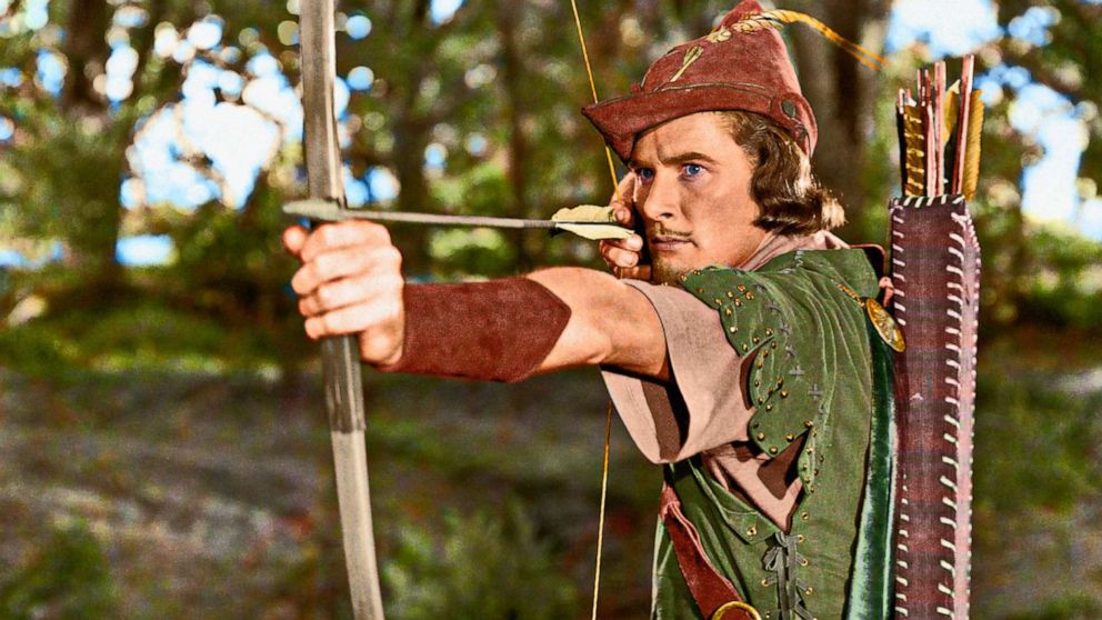PHOTO: Errol Flynn plays the role of Robin Hood in the 1938 movie The Adventures of Robin Hood. 