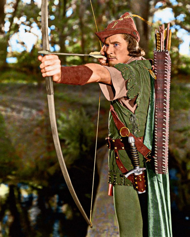 PHOTO: Errol Flynn plays the role of Robin Hood in the 1938 movie The Adventures of Robin Hood. 
