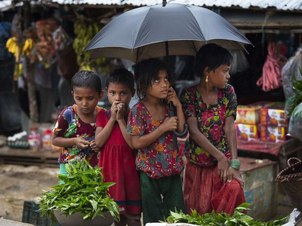 PHOTO: Monsoon hit the refugee camps Aug. 28, 2018 in Unchiprang refugee camp, Coxs Bazar, Bangladesh. UN investigators said that Myanmars army had carried out genocide against the Rohingya and that its top military figures must be investigated.