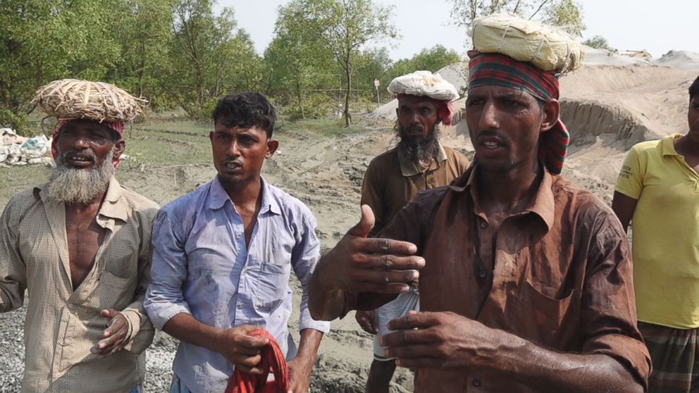 PHOTO: Workers describe the housing the Bangladesh government is building for thousands of Rohingya refugees.