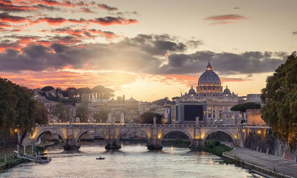 PHOTO: A view of St. Peter's Basilica, Vatican City in Rome is seen at sunset in this undated stock photo.