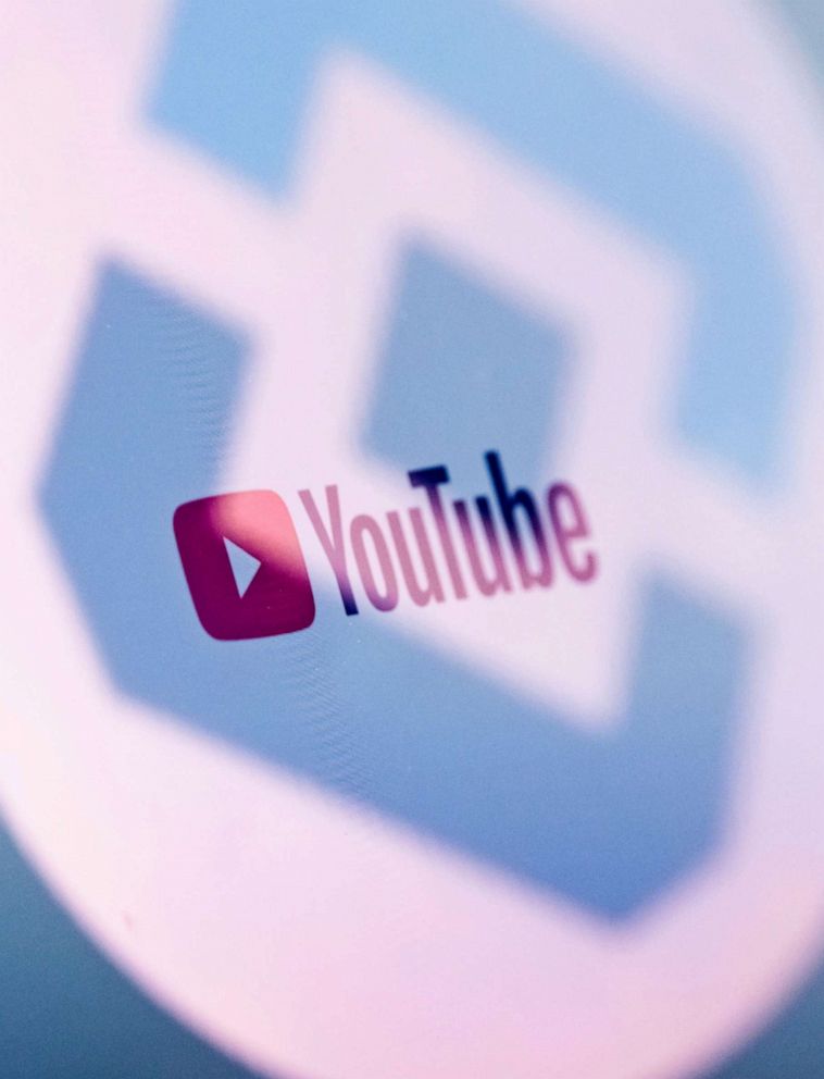 PHOTO: The logo of Russia's state communications regulator, Roskomnadzor, is reflected in a laptop screen showing a YouTube page, May 27, 2021.