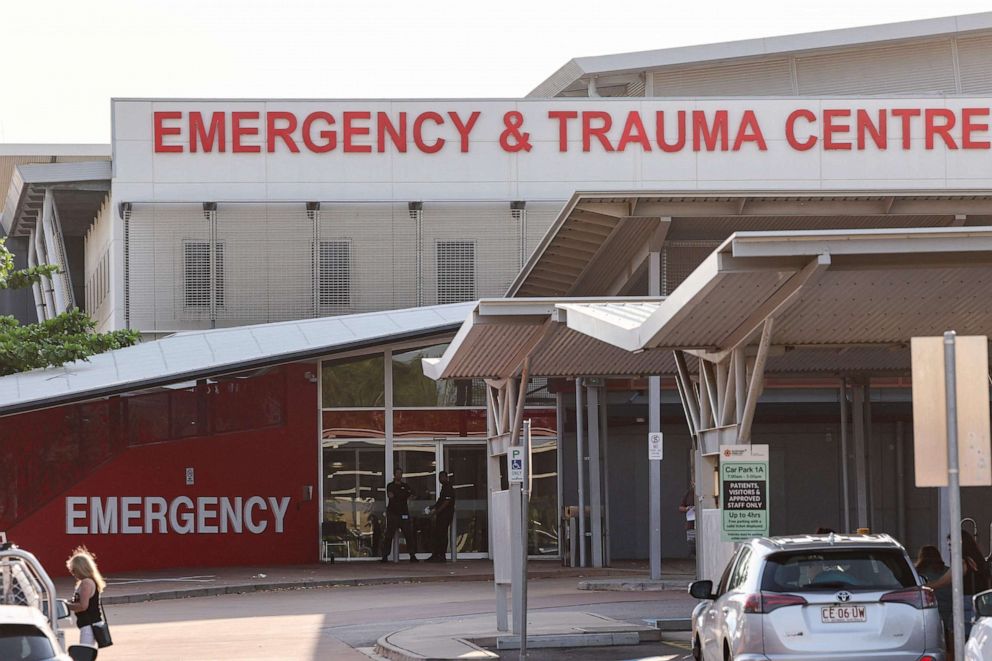 PHOTO: This picture shows a general view of the Emergency & Trauma Center of the Royal Darwin Hospital in Darwin on August 27, 2023.