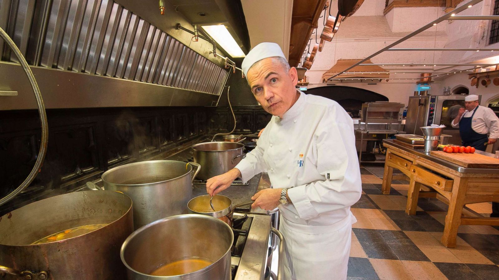 PHOTO: Head chef Mark Flanagan poses in the Royal Kitchen at Windsor Castle in Windsor, May 10, 2018 as preparations begin for the wedding banquet for the marriage ceremony of Britain's Prince Harry and Meghan Markle.