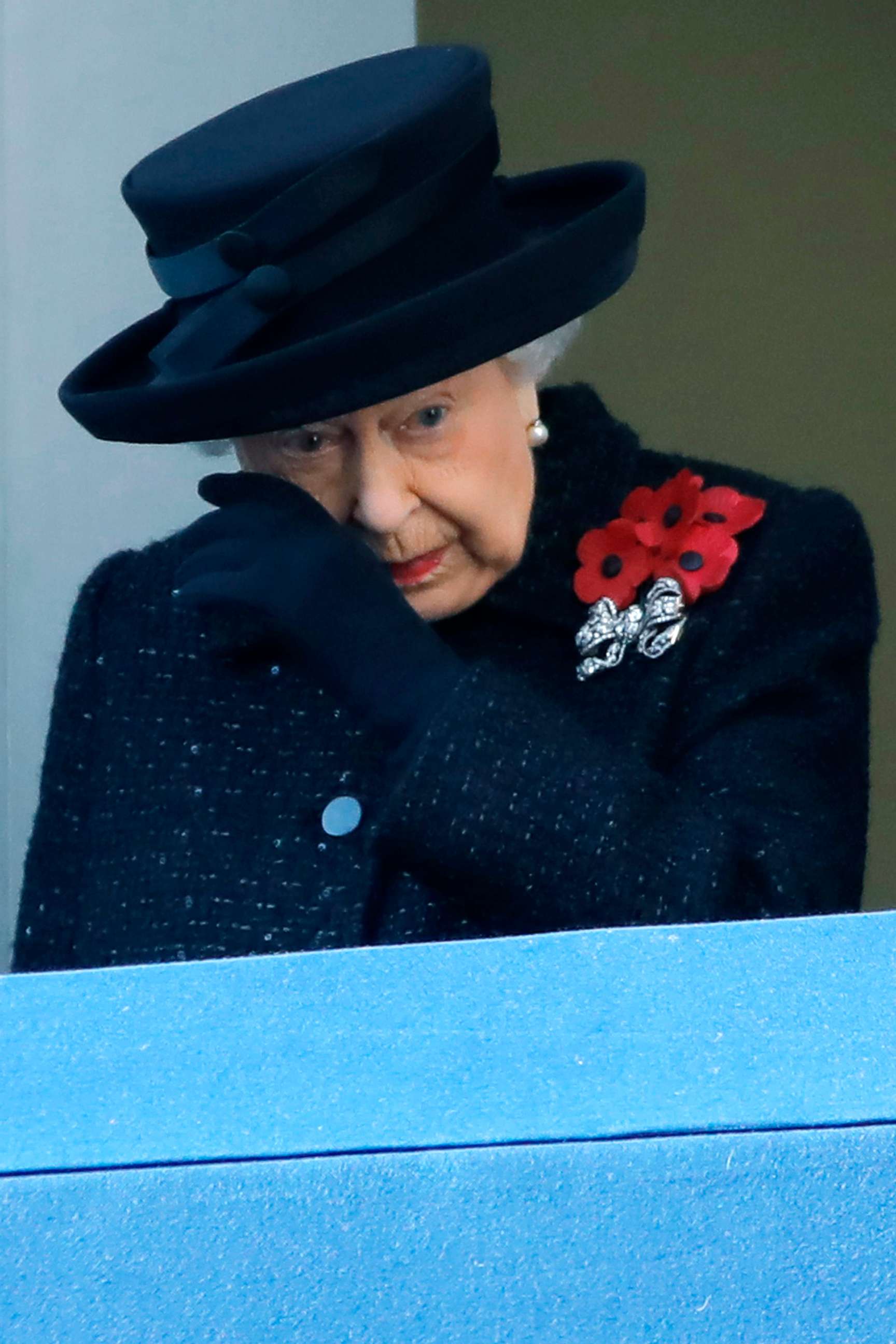 PHOTO: Britain's Queen Elizabeth II attends the Remembrance Sunday ceremony at the Cenotaph on Whitehall in central London, Nov. 10, 2019. 