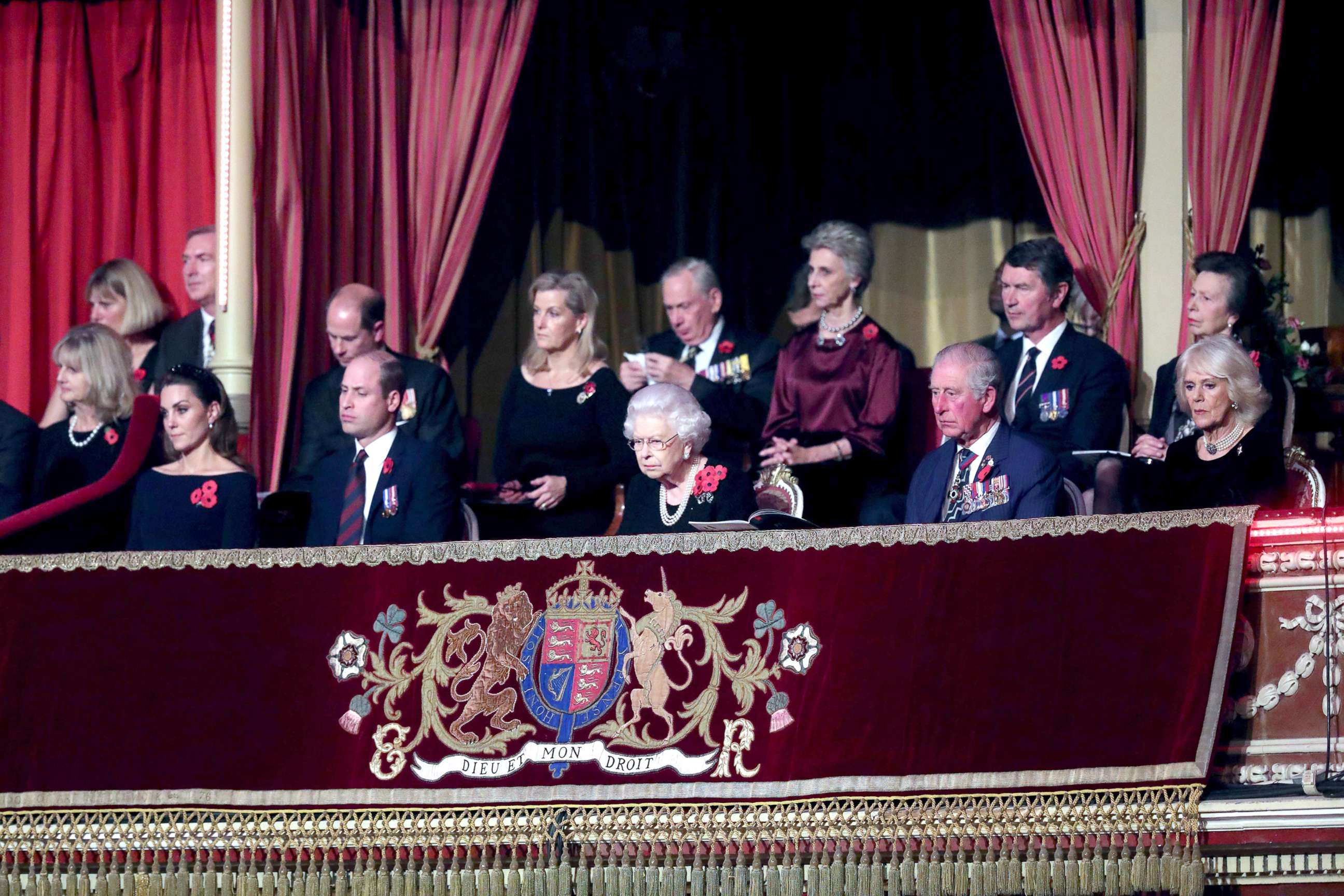 PHOTO: Queen Elizabeth II attends the annual Royal British Legion Festival of Remembrance at the Royal Albert Hall in London, Nov. 9, 2019.