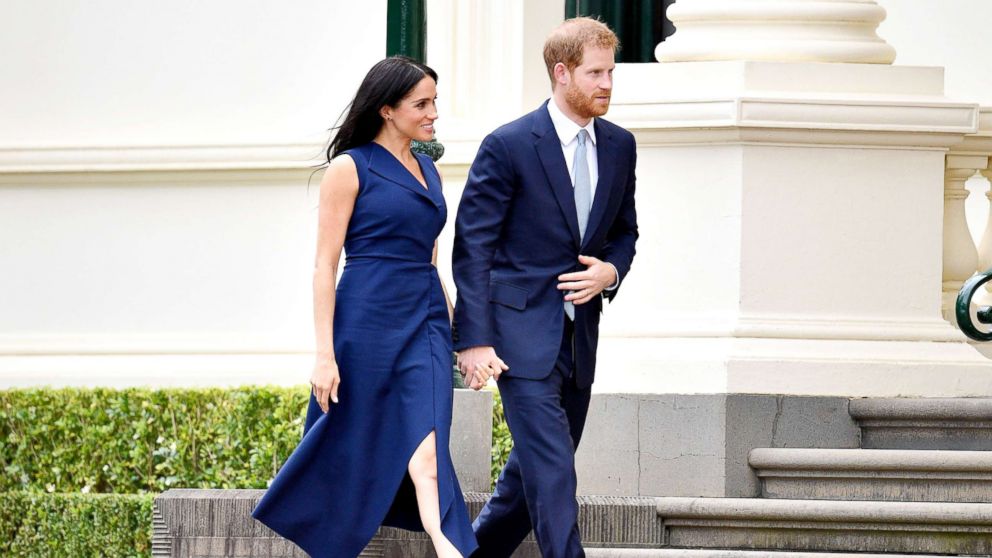 PHOTO: Prince Harry and Meghan Duchess of Sussex are pictured as they tour Australia, Oct. 18, 2018.