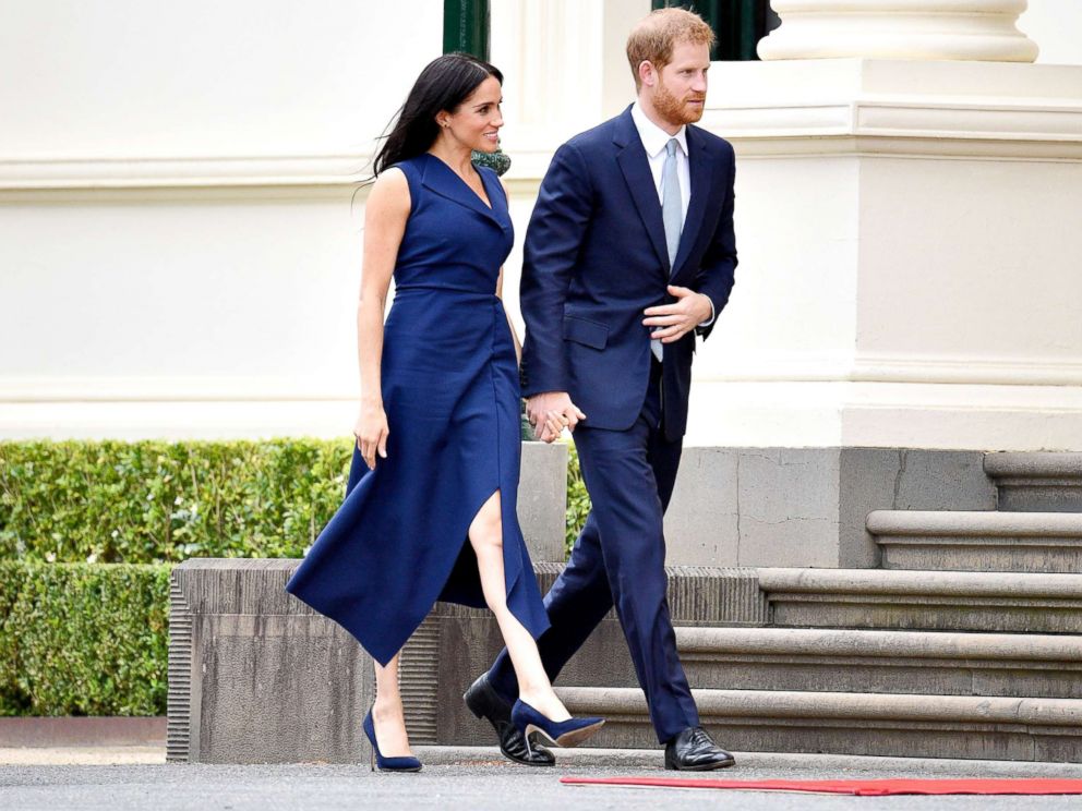 PHOTO: Prince Harry and Meghan Duchess of Sussex are pictured as they tour Australia, Oct. 18, 2018.