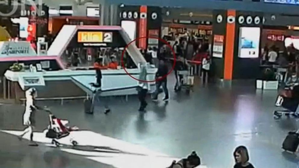 Assassination of Kim Jong Nam appears to be visible on ...