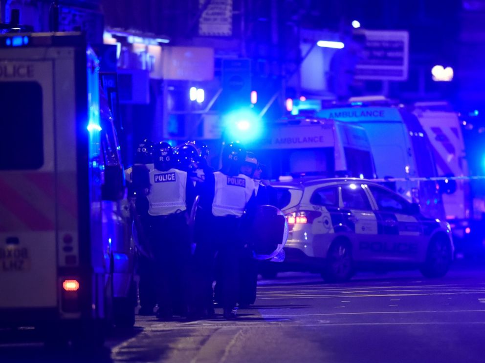 PHOTO: Police attend to an incident on London Bridge in London, on June 3, 2017.