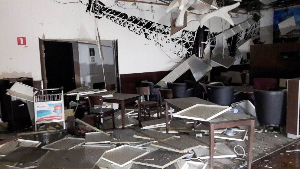 PHOTO: Damage is seen inside the departure terminal following the March 22, 2016 bombing at Zaventem Airport, in an undated photo made available to Reuters by the Belgian newspaper Het Nieuwsblad, in Brussels, Belgium, March 29, 2016.