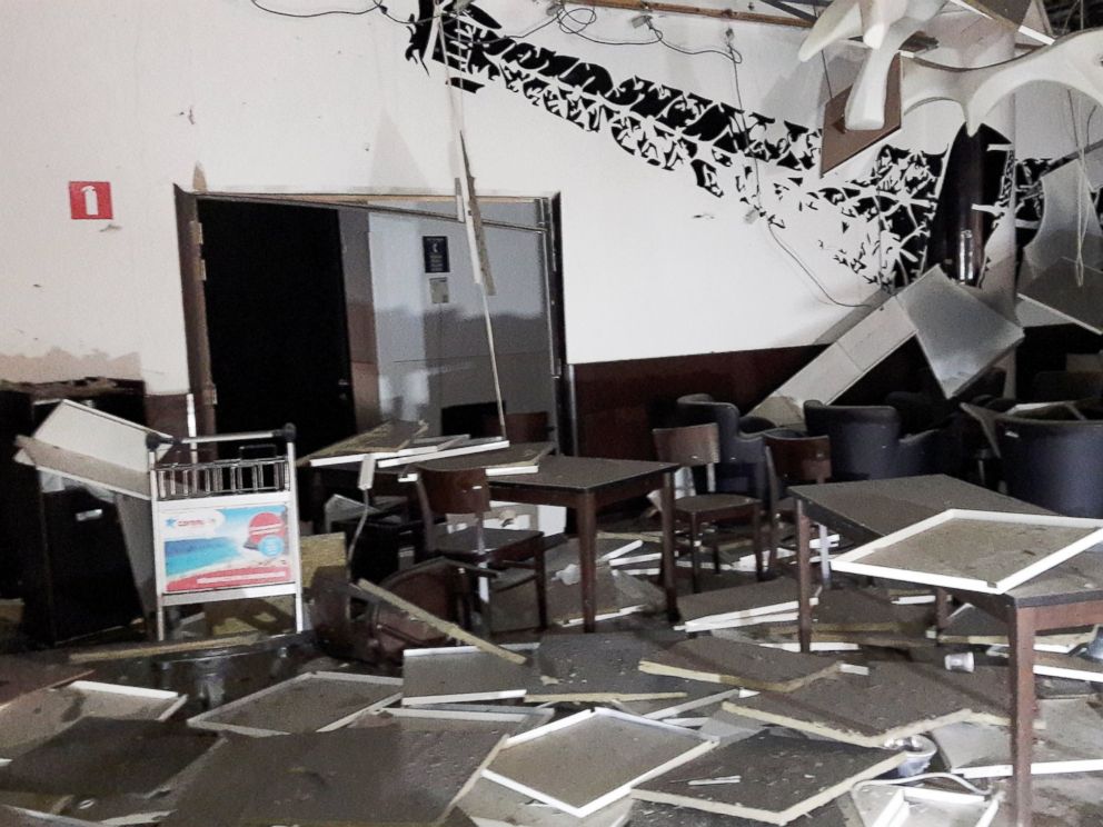 PHOTO: Damage is seen inside the departure terminal following the March 22, 2016 bombing at Zaventem Airport, in an undated photo made available to Reuters by the Belgian newspaper Het Nieuwsblad, in Brussels, Belgium, March 29, 2016.