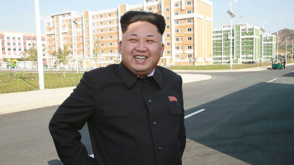 PHOTO: North Korean leader Kim Jong-un gives field guidance to the newly built Wisong Scientists Residential District in this undated photo released by North Korea's Korean Central News Agency in Pyongyang, Oct. 14, 2014.