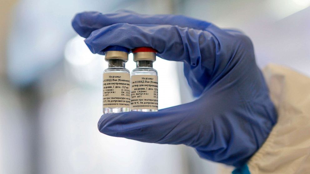 PHOTO: The vaccine against the coronavirus disease developed by the Gamaleya Research Institute of Epidemiology and Microbiology, Aug. 6, 2020, provided by the Russian Direct Investment Fund.
