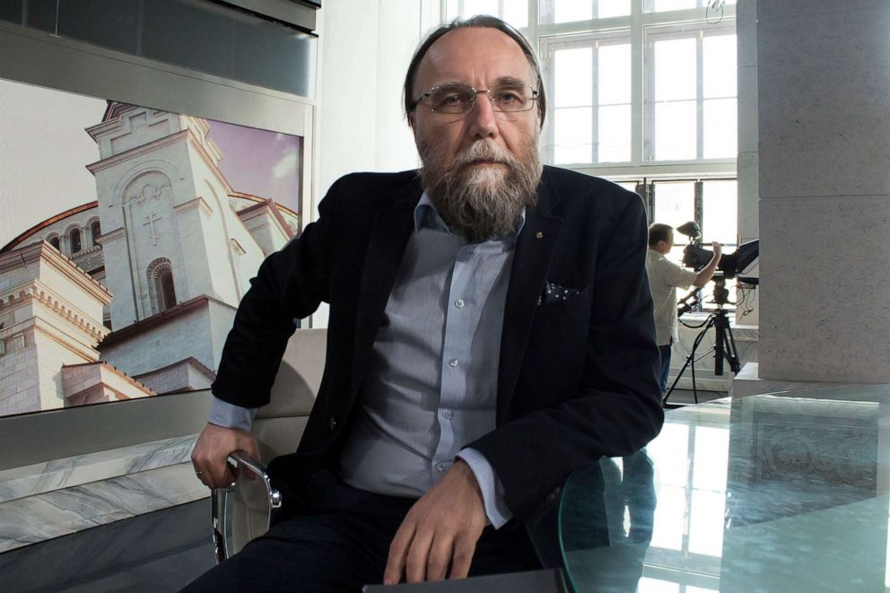 PHOTO: Alexander Dugin, the neo-Eurasianist ideologue, sits in his TV studio in central Moscow, Aug. 11, 2016.
