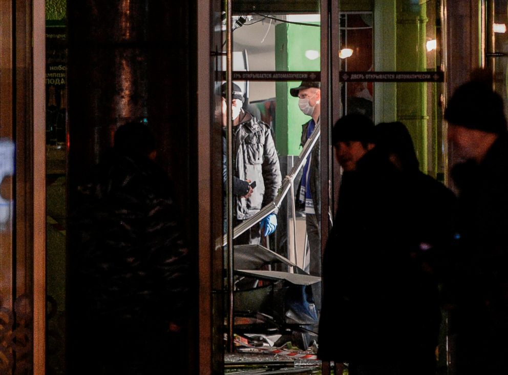 PHOTO: Investigators work at the site of a blast in a supermarket in Saint Petersburg, Russia on December 27, 2017.