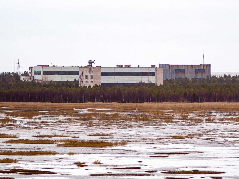 PHOTO: A 2011 photo shows buildings at a military base in the small town of Nyonoska in Arkhangelsk region where an explosion happened in August 2019.