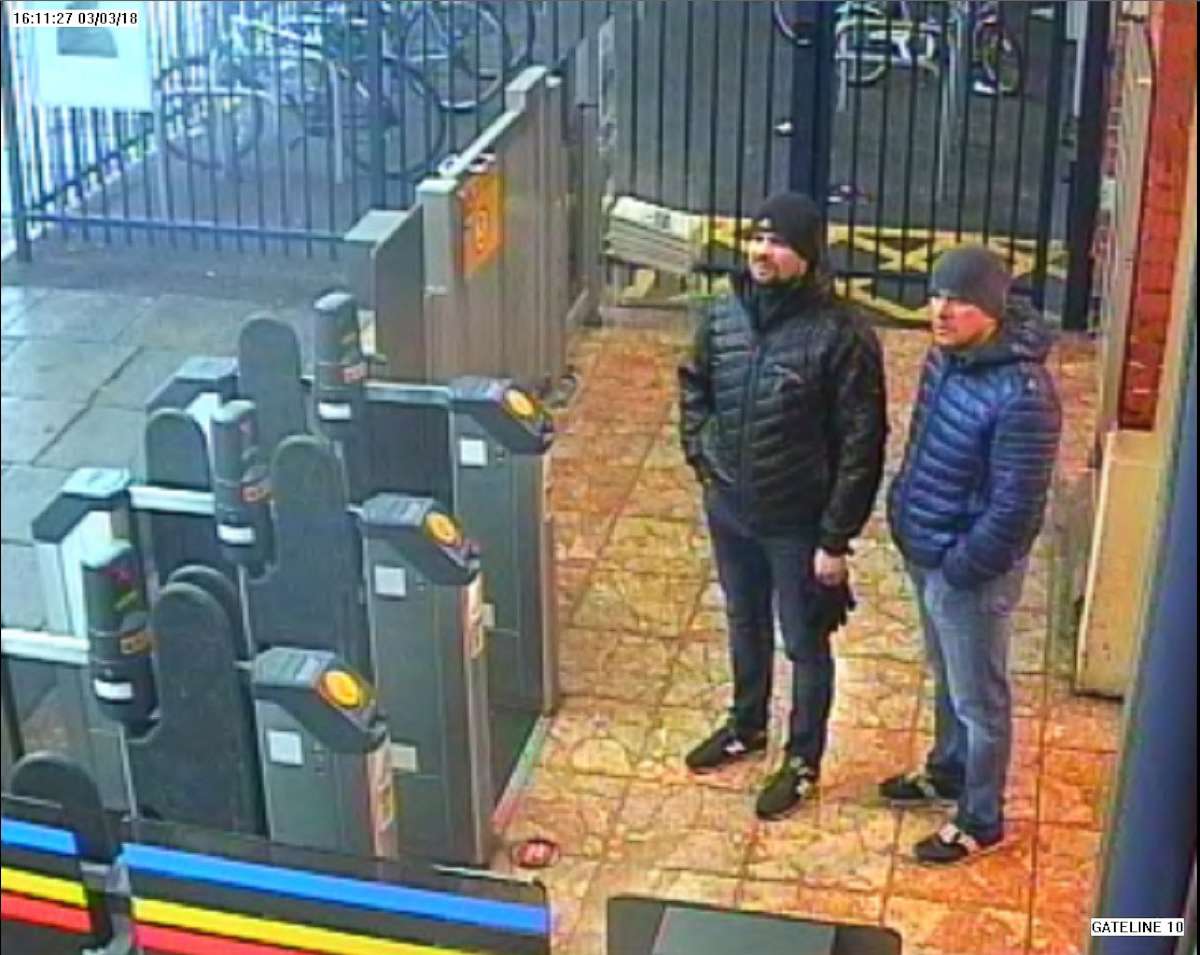 PHOTO: A surveillance image shows both suspects at Salisbury train station at 4:11 p.m. on March 3, 2018.