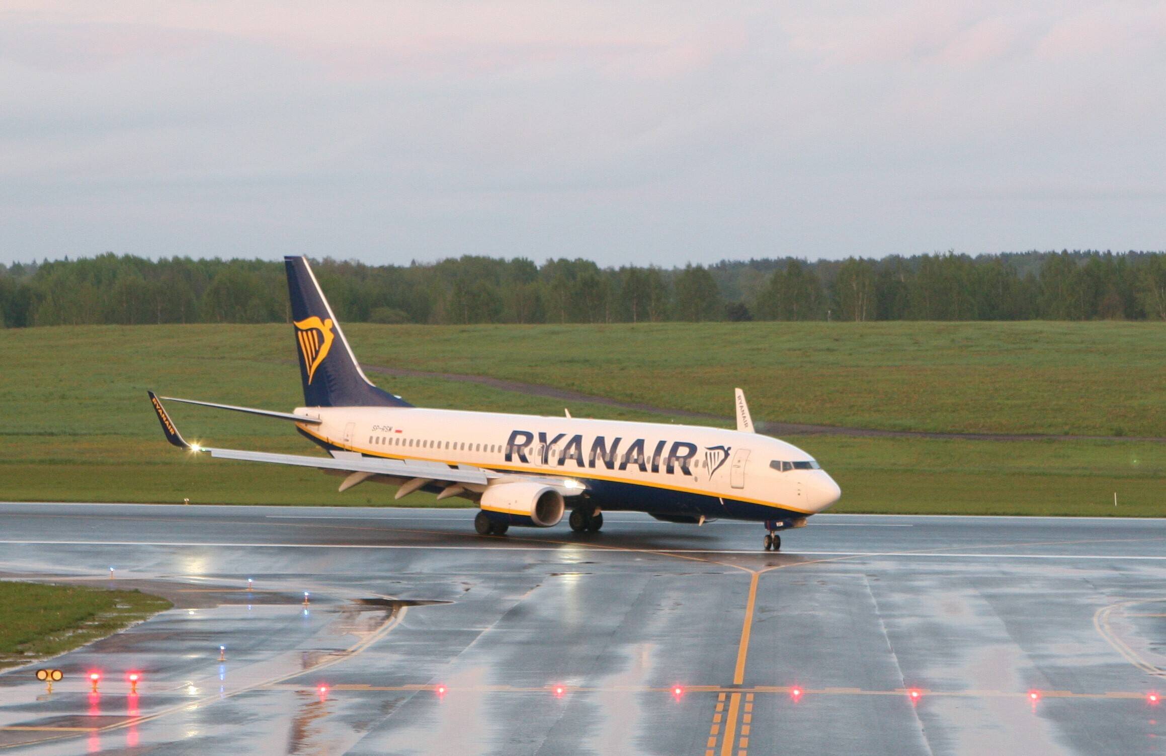 PHOTO: The Ryanair plane carrying opposition figure Raman Pratasevich which was diverted to Minsk after a bomb threat, lands at the International Airport outside Vilnius, Lithuania, May 23, 2021.