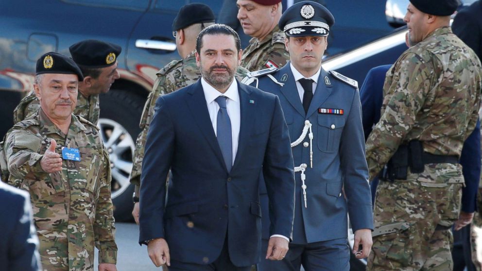 Saad al-Hariri, who announced his resignation as Lebanon's prime minister from Saudi Arabia arrives to attend a military parade to celebrate the 74th anniversary of Lebanon's independence in downtown Beirut, Lebanon, Nov. 22, 2017. 