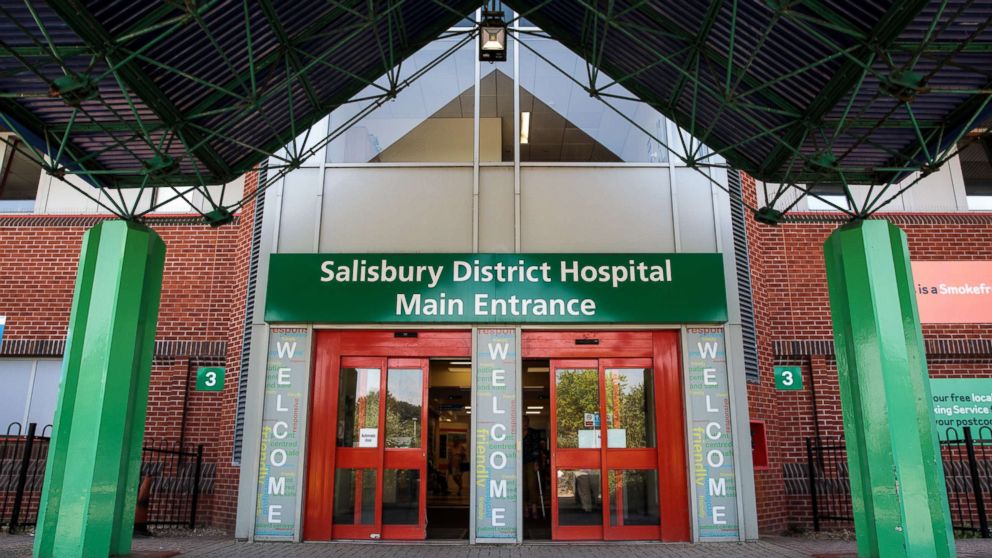 A general view of Salisbury District Hospital after a major incident was declared when a man and woman were exposed to the Novichok nerve agent, July 6, 2018, in Salisbury, England. The couple, named locally as Dawn Sturgess, 44, and Charlie Rowley, 45 were taken to Salisbury District Hospital on Saturday and remain there in a critical condition. In March, Russian former spy Sergei Skripal and his 33-year-old daughter Yulia were poisoned with the Russian-made Novichok in the town of Salisbury.