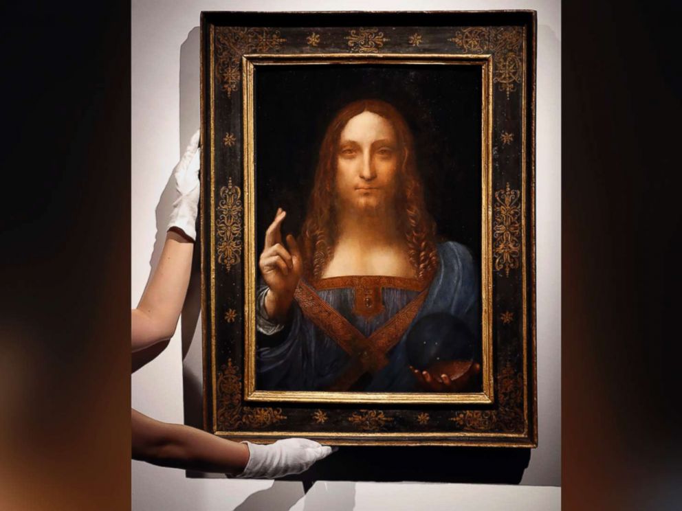 PHOTO: Leonardo da Vincis Salvator Mundi is seen on display at Christies auction rooms in London on Oct. 24, 2017.