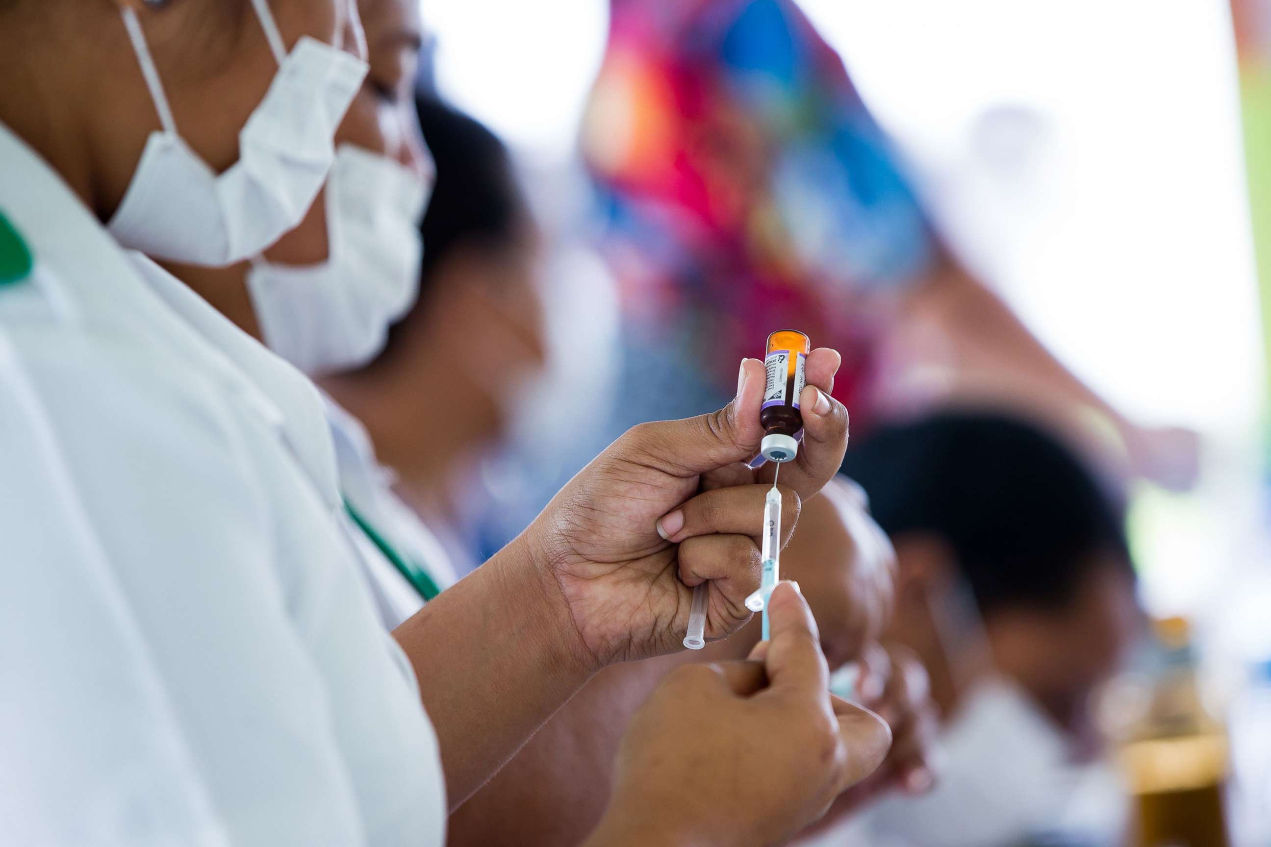 PHOTO: A nurse prepares vaccinations during a nationwide campaign against measles in the Samoan town of Le'auva'a, Dec. 2, 2019.