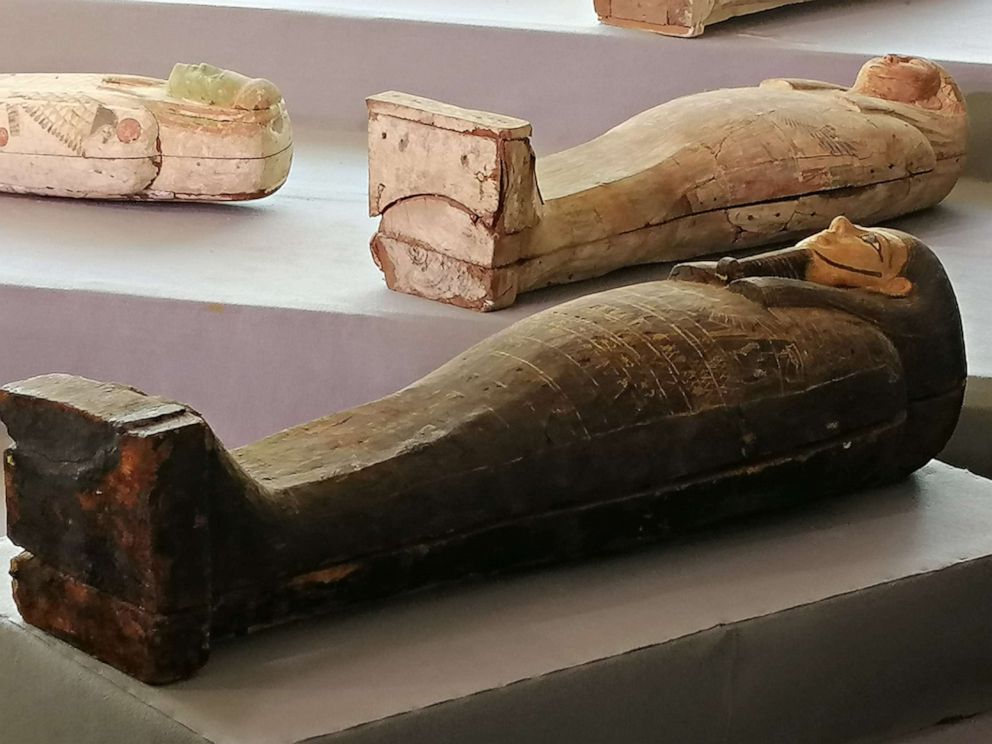 PHOTO: More than 100 sarcophagi were discovered in an ancient burial ground in Saqqara, Egypt.