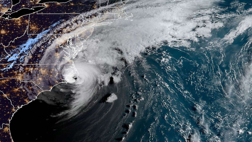PHOTO: Hurricane Dorian made landfall along Cape Hatteras, North Carolina, Friday morning as the state's low-lying islands and waterfront communities brace for flash flooding and dangerous storm surge.