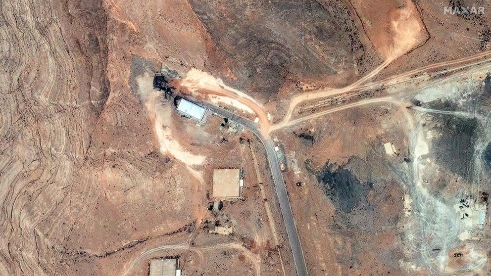 PHOTO: Satellite images released by Maxar Technologies show damage to the Isfahan nuclear facility in Iran following U.S. strikes.