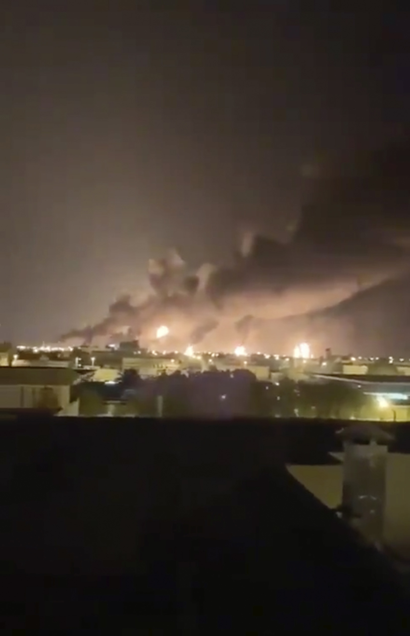 PHOTO: Smoke fills the sky at the Abqaiq oil processing facility on Saturday, Sept. 14, 2019, in Saudi Arabia.