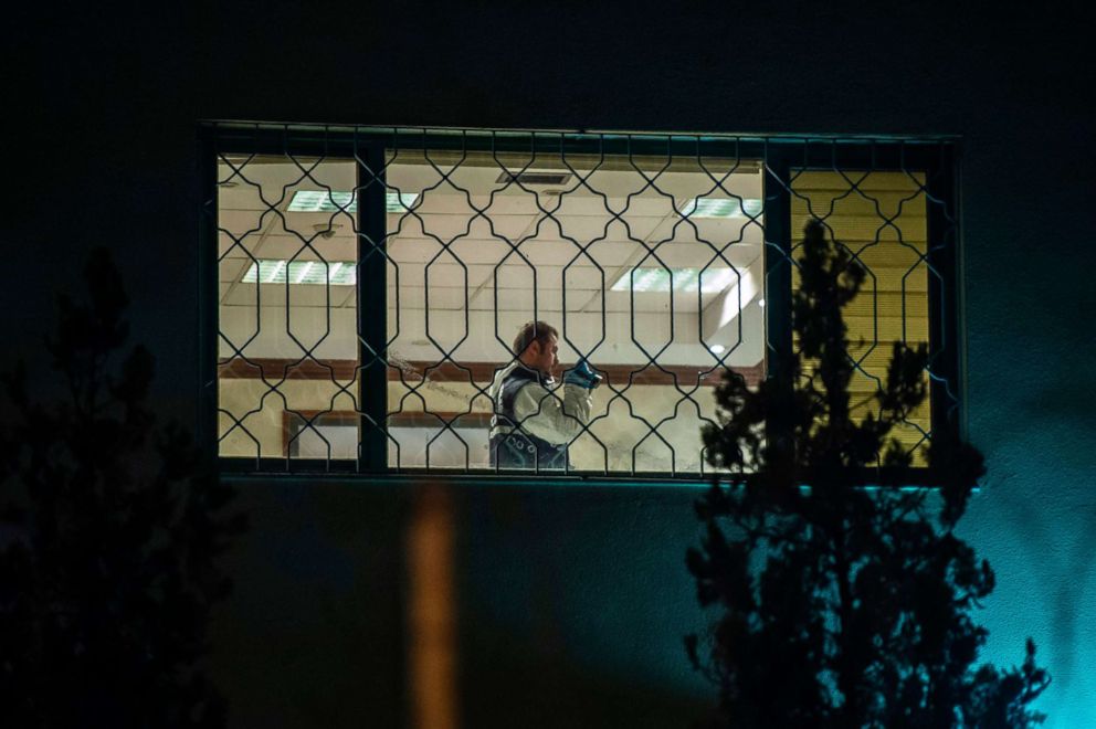 PHOTO: A Turkish forensic police officer works in Saudi Arabia's consulate in Istanbul on Oct. 15, 2018 during the investigation over missing Saudi journalist Jamal Khashoggi.