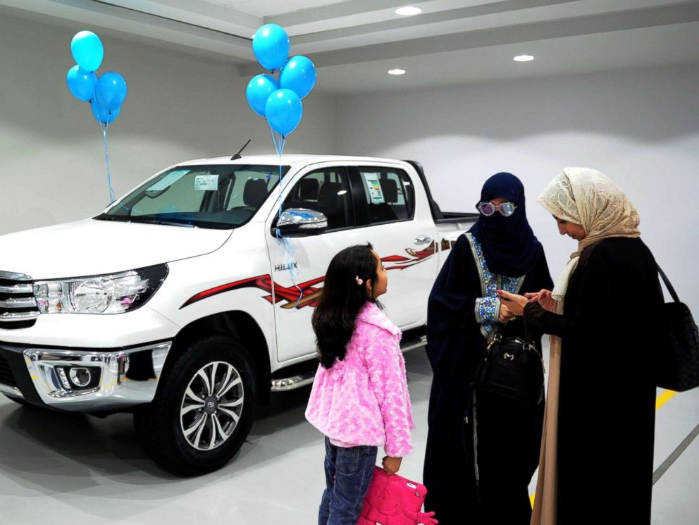 PHOTO: Saudi women tour a car showroom for women on Jan. 11, 2018, in the Saudi Red Sea port city of Jeddah.