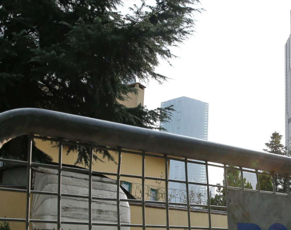 PHOTO: Barriers block the road leading to Saudi Arabias consulate in Istanbul, Oct. 20, 2018. 