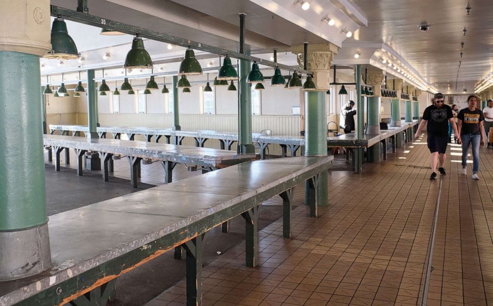 PHOTO: A nearly empty Pike Place Market in Seattle, Washington, March 16, 2020. 
