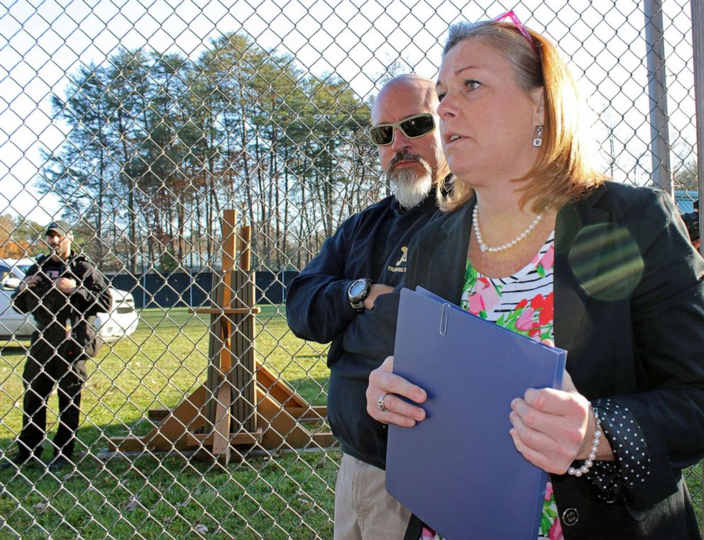 PHOTO: Kimberly Cheatle, special agent in charge at the U.S. Secret Service's James J. Rowley Training Center, speaks to guests prior to a canine training demonstration at the Maloney Canine Training Replacement Facility in Beltsville, Md., Nov. 29, 2017.