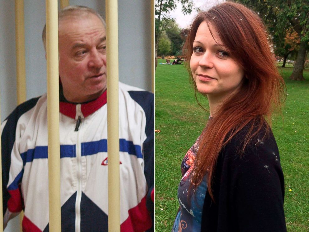 PHOTO: Sergei Skripal, a former colonel of Russia's GRU military intelligence service, looks on inside the defendants' cage at the Moscow military district court, Aug. 9, 2006.| Sergei Skripal's daughter Yulia Skripal is seen in this undated photo.