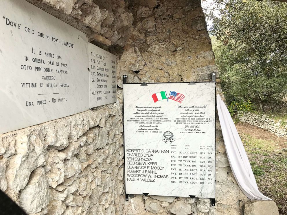 PHOTO: The new commemorative plaque unveiled today at the Hermitage of Saint Benedict at Montebuono, Italy.