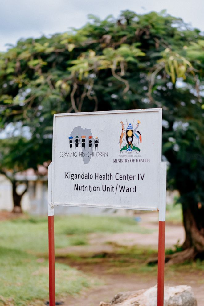 PHOTO: A sign for the nutrition unit run by Serving His Children in partnership with Uganda's Health Ministry at the Kigandalo Health Center IV, Mayuge district, Uganda, May 2018.