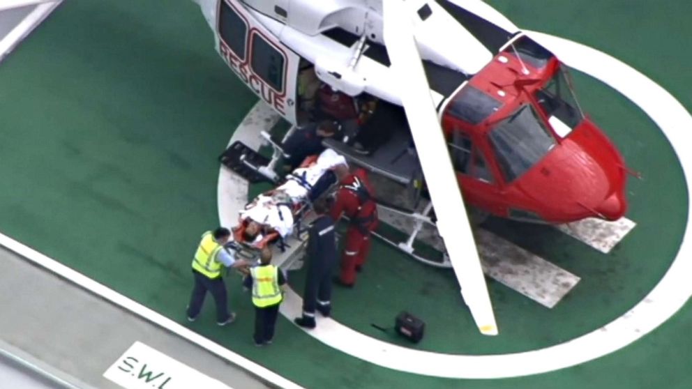 PHOTO: Alejandro Travaglini, 37, was taken to Perth Royal Hospital after a shark attack near Gracetown in Western Australia, April 16, 2018.