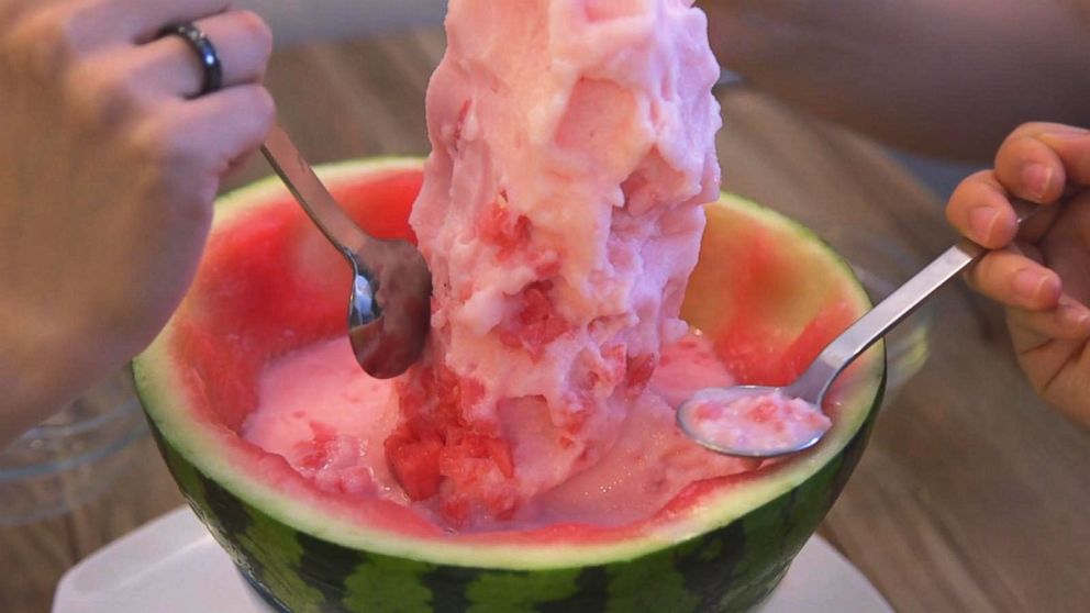 PHOTO: It's been a record hot summer in South Korea and locals are turning to a sweet treat to beat the heat: "Bingsu," or shaved ice.