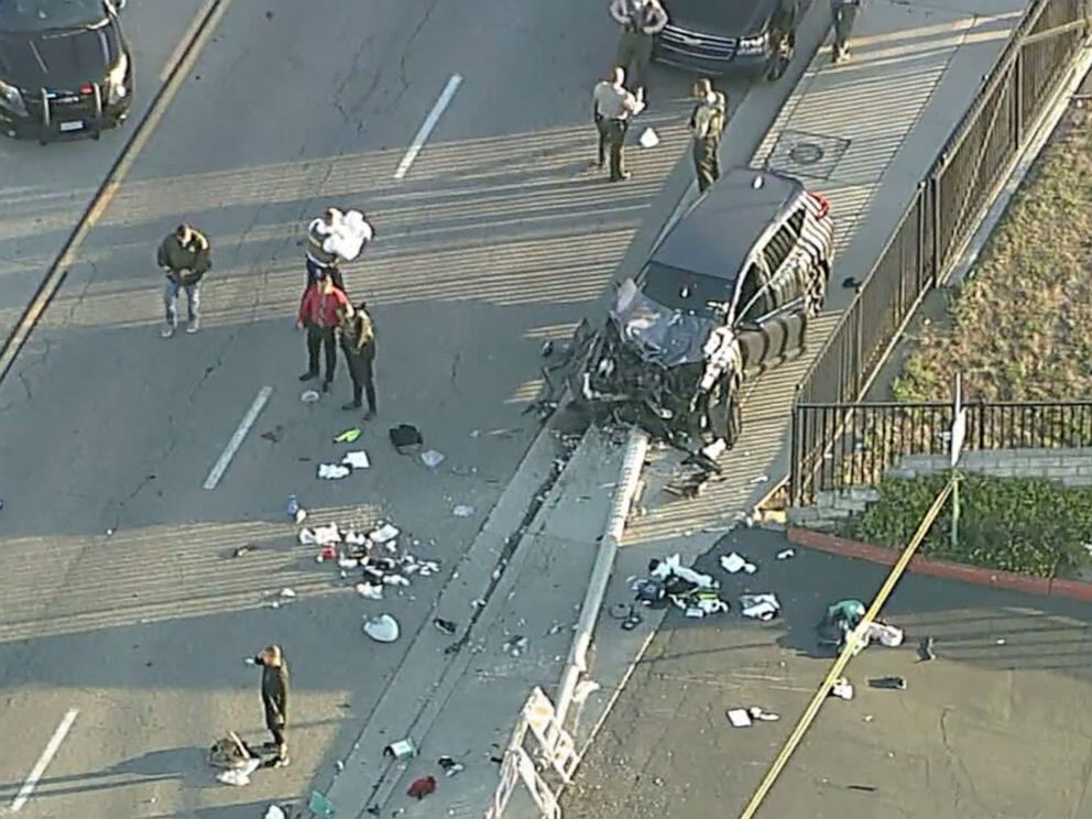 Car crashes into Los Angeles sheriff's department recruits on