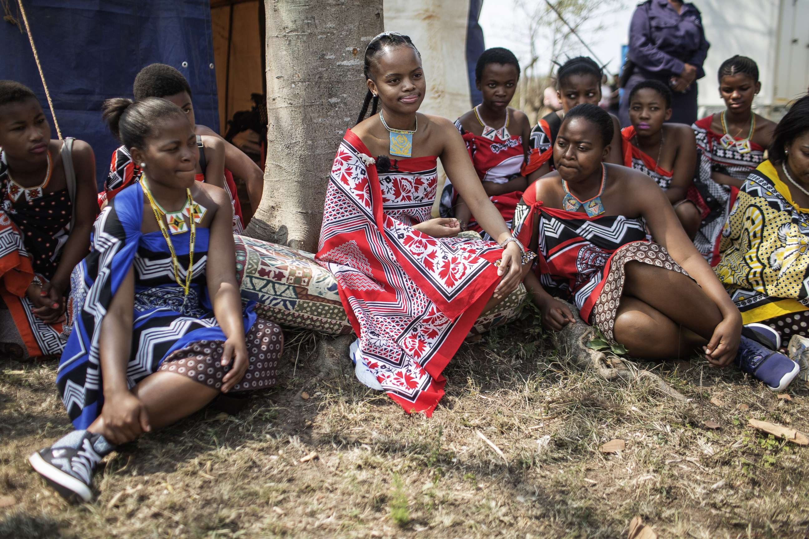 PHOTO: Her Royal Highness Princess Sikhanyiso Dlamini, the eldest daughter of the king of Eswatini, sits under a tree during an interview in Luve, Eswatini, Aug. 28, 2015.